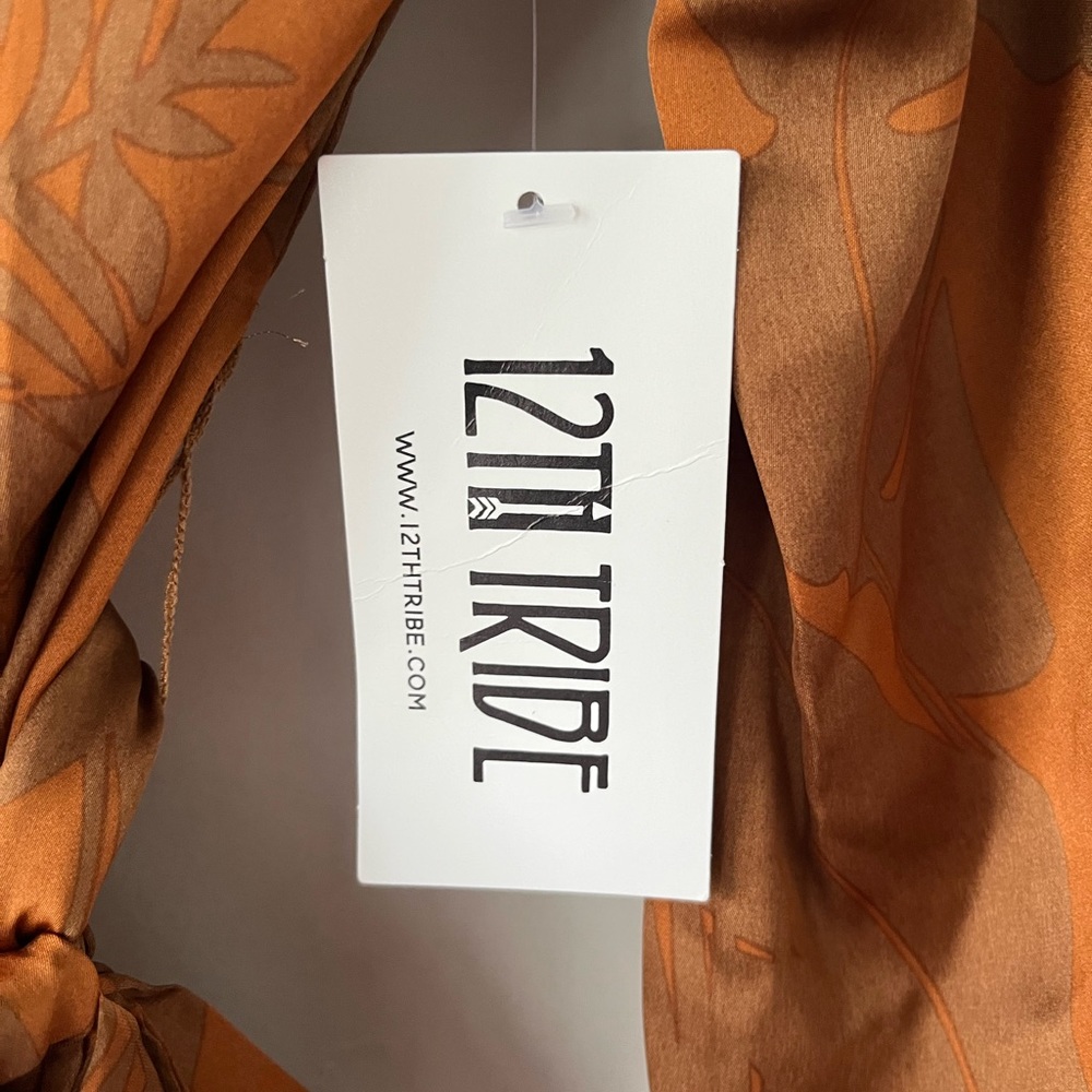12th Tribe GOLD STANDARD RUST KIMONO DRESS